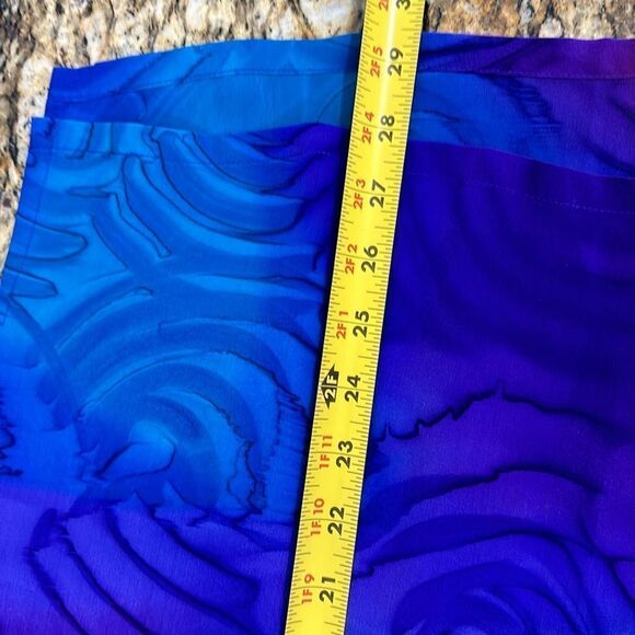 Aliki Yamani Creations Vintage Silk Long Sleeve Button Down Shirt Size M/L - Picture 8 of 9